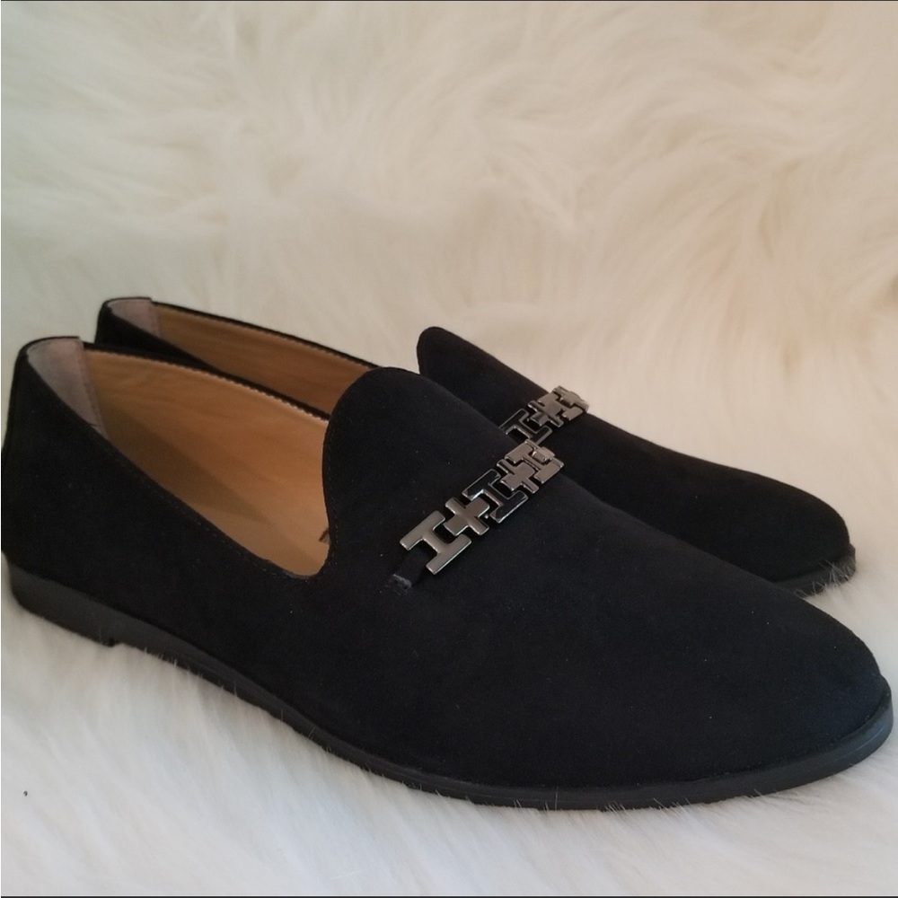 Franco Sarto Farrah Vegan Suede Chain Loafers